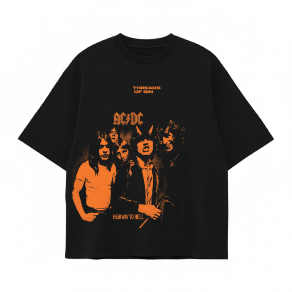 THREADS OF SIN - AC DC OVERSIZED T-SHIRT