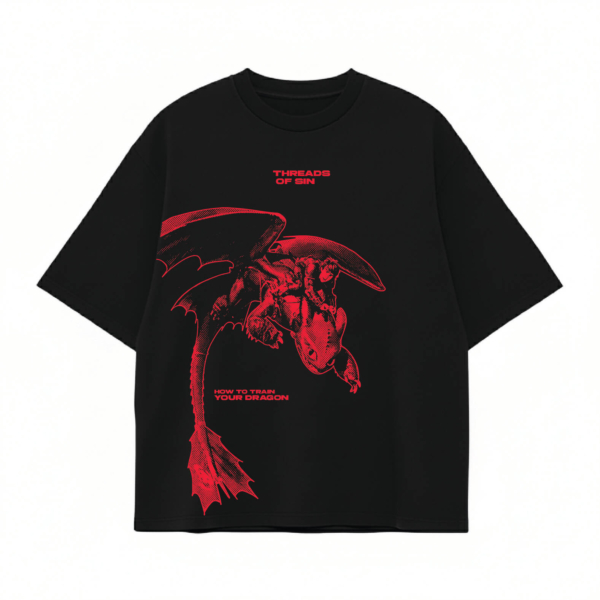 THREADS OF SIN - HOW TO TRAIN YOUR DRAGON OVERSIZED T-SHIRT