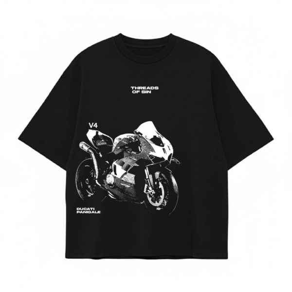 THREADS OF SIN - DUCATI PANIGALE V4 OVERSIZED T-SHIRT