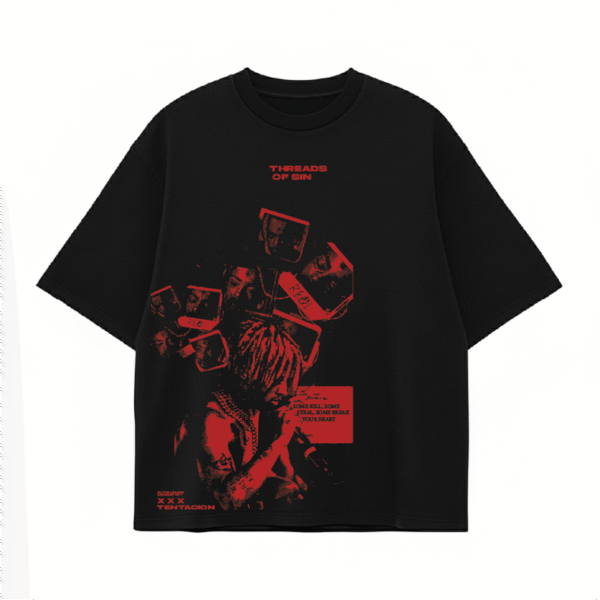 THREADS OF SIN - XXX TENTACION OVERSIZED T-SHIRT