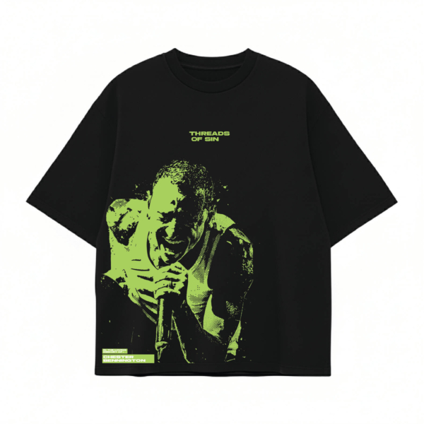 THREADS OF SIN - CHESTER BENNINGTON OVERSIZED T-SHIRT