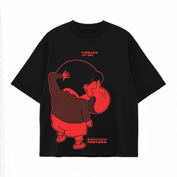 THREADS OF SIN - CRAYON SHIN-CHAN OVERSIZED T-SHIRT