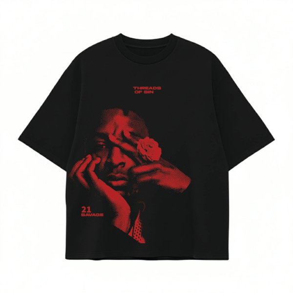 THREADS OF SIN - 21 SAVAGE OVERSIZED T-SHIRT