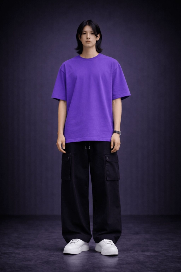 PREMIUM SUBSTANCE - PURE PURPLE HEAVYWEIGHT OVERSIZED T-SHIRT