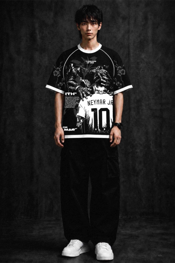 NEYMAR JR - FAITH | FLORAL OVERSIZED JERSEY (BLACK)