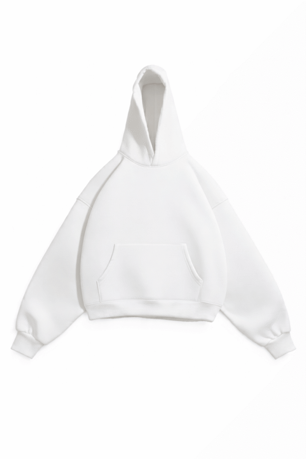 PREMIUM SUBSTANCE : OVERSIZED STREETWEAR HOODIE - PURE WHITE
