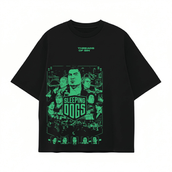 THREADS OF SIN - SLEEPING DOGS OVERSIZED T-SHIRT