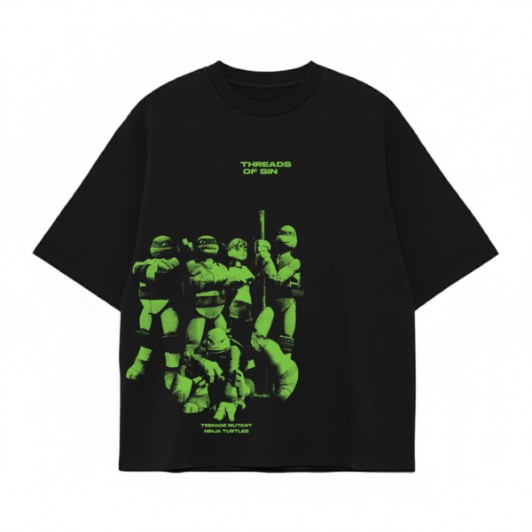 THREADS OF SIN - TEENAGE MUTANT NINJA TURTLES OVERSIZED T-SHIRT